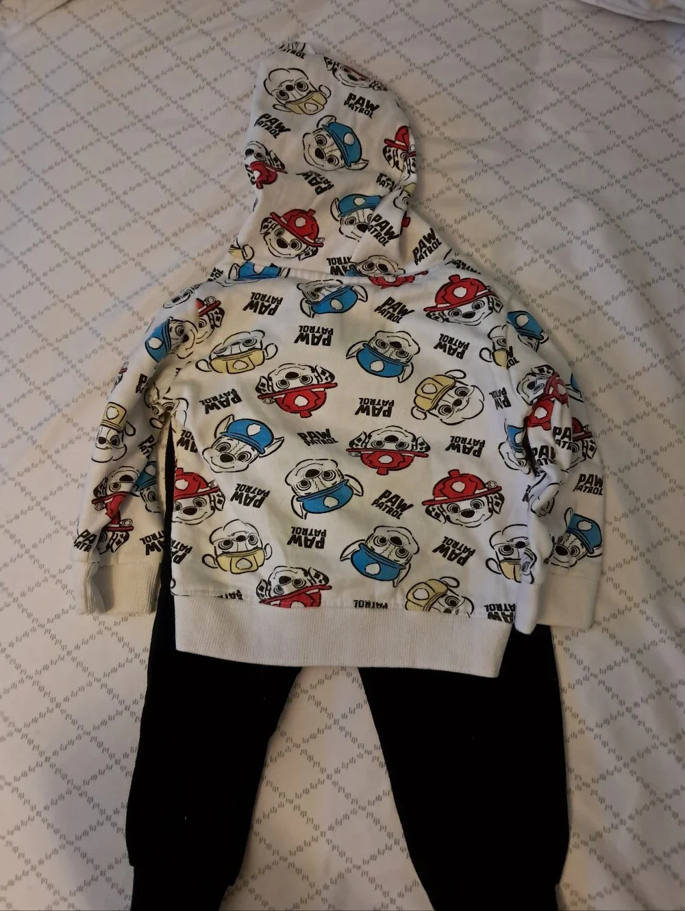 Nickelodeon Paw Patrol White Hoodie & Black Pants Set